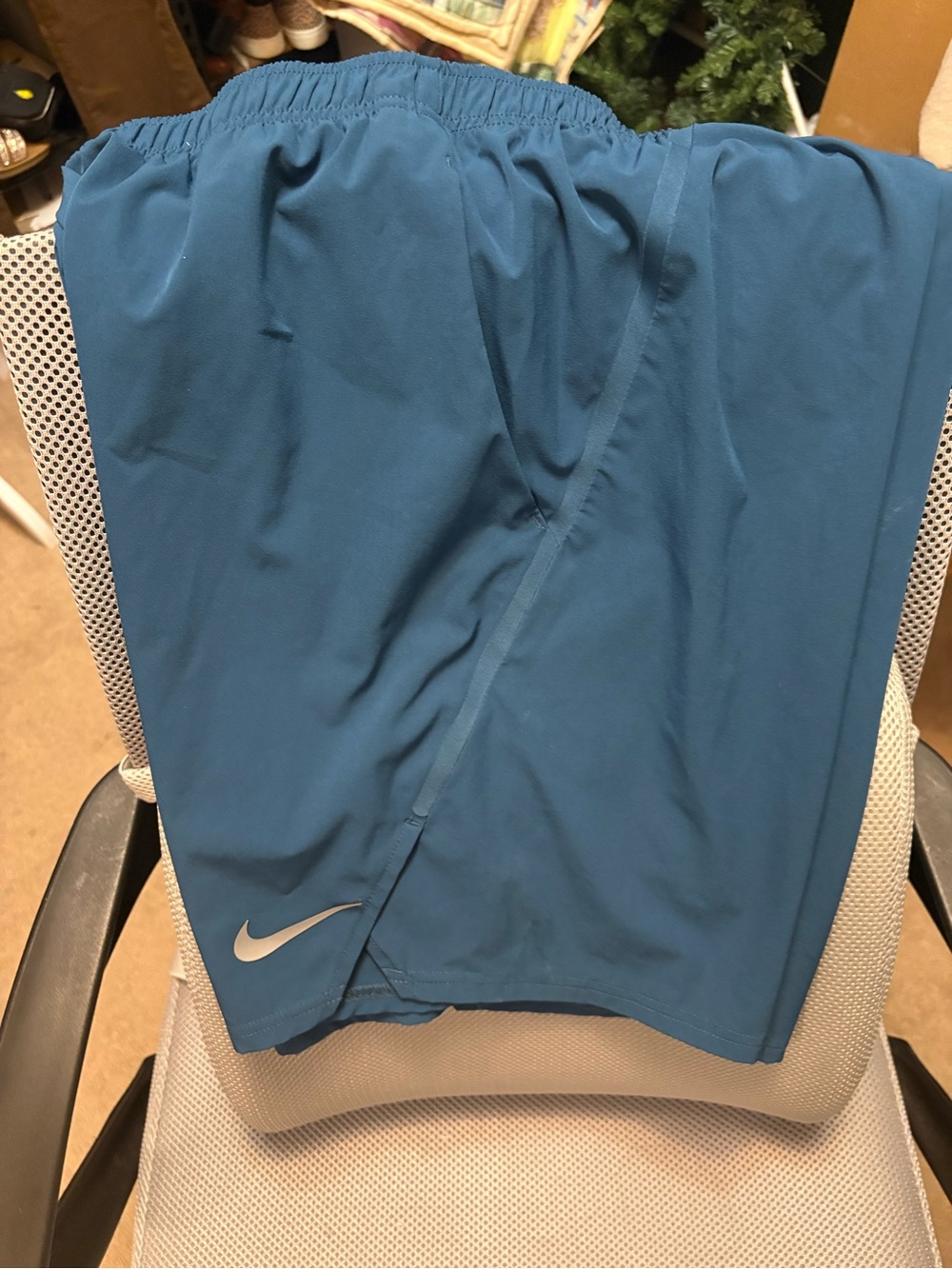 Nike Teal Blue Dri-FIT Athletic Shorts with Swoosh